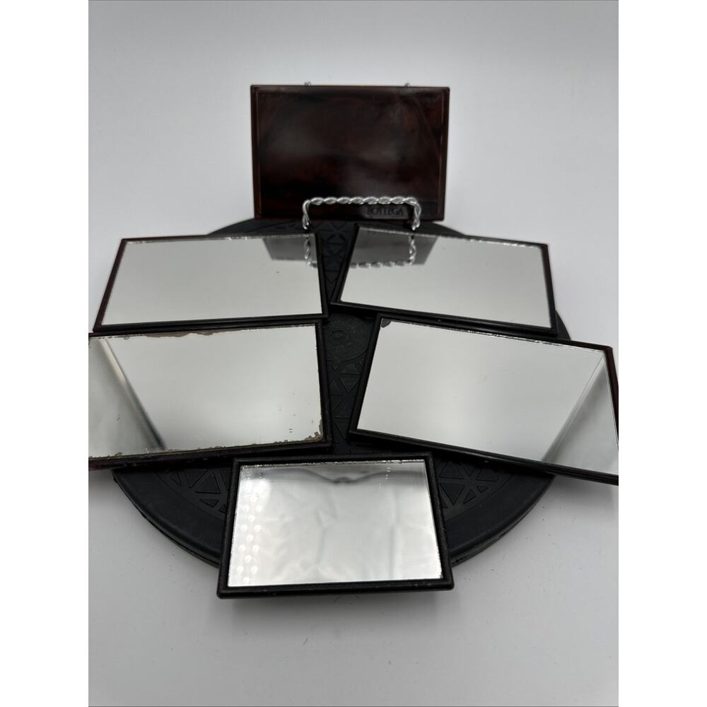 Lot of 6 Vintage Bottega Veneta Purse Travel Cosmetic Mirror
